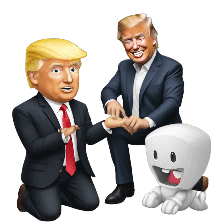 donald trump proposing to elon musk emoji