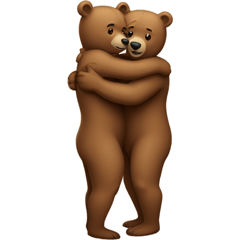 two bears hugging emoji