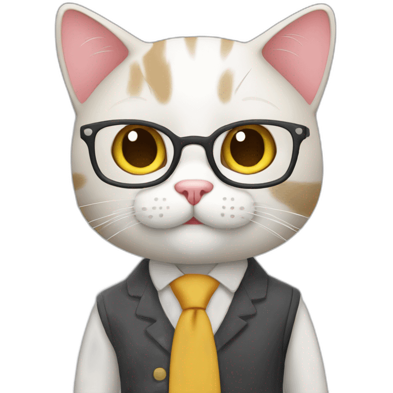 A teacher cat emoji