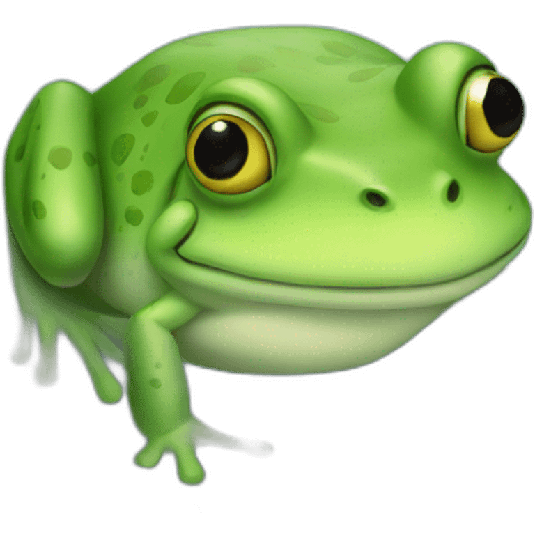 Frog in pond  emoji