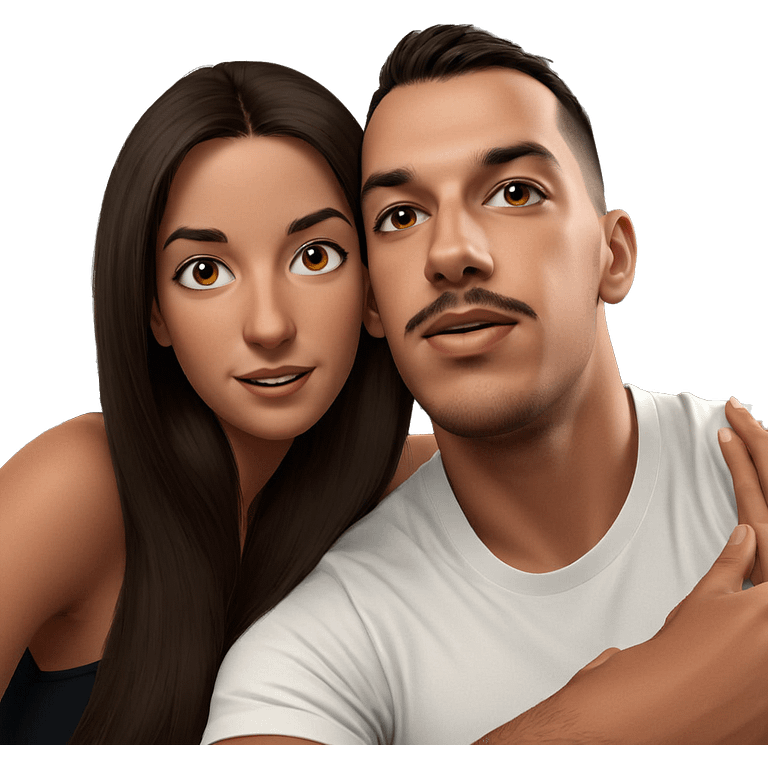 intimate indoor portrait of couple emoji