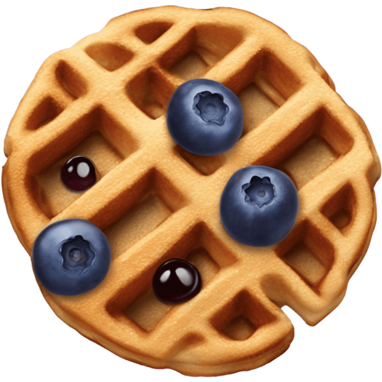 blueberry waffles with maple syrup  emoji