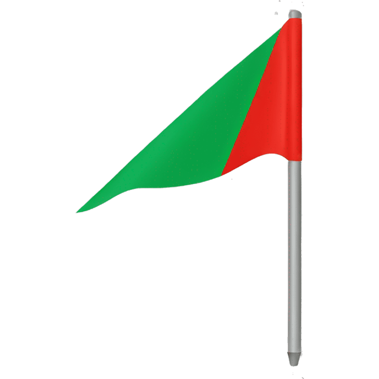 Red & green triangle flag  emoji