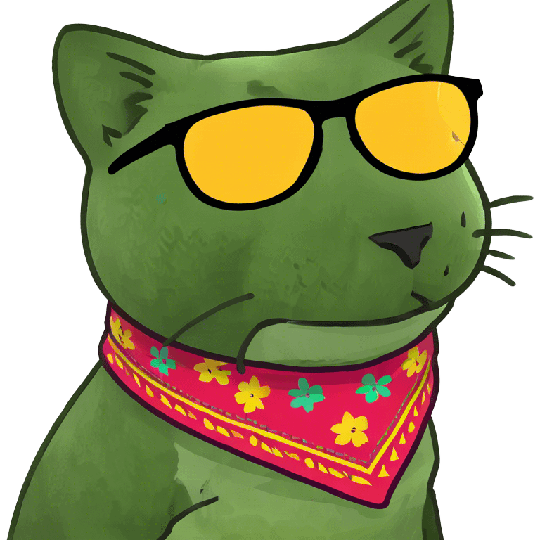 Cat with sunglasses emoji