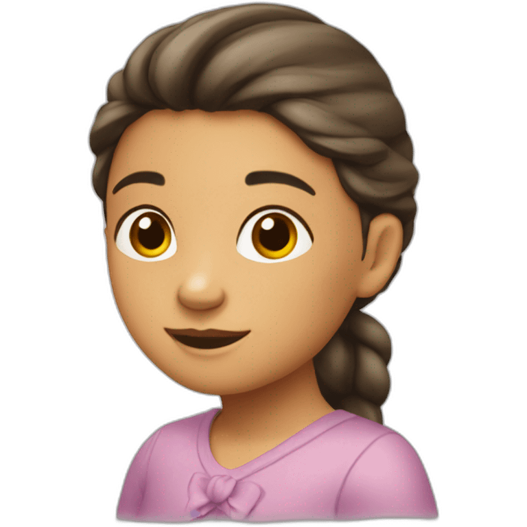 Una niña de 7 años trigueña emoji