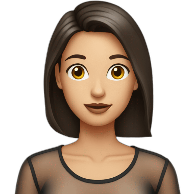 brunette-girl-wearing-a-seethrough-shirt emoji