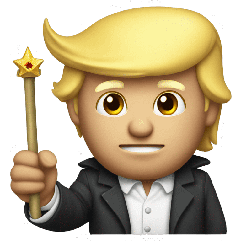 donald trump with magi wand emoji