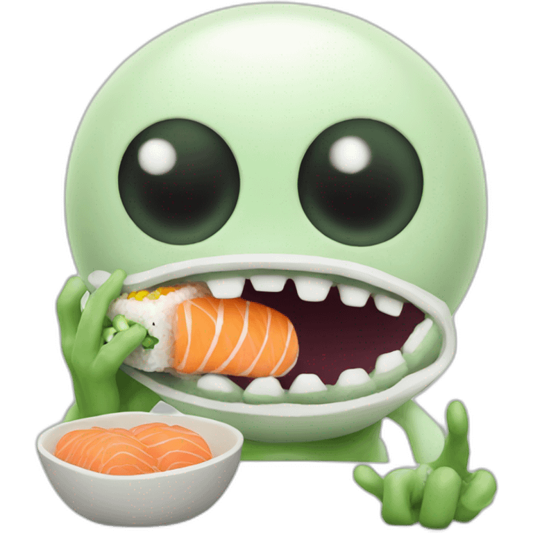 alien-eat-sushi emoji