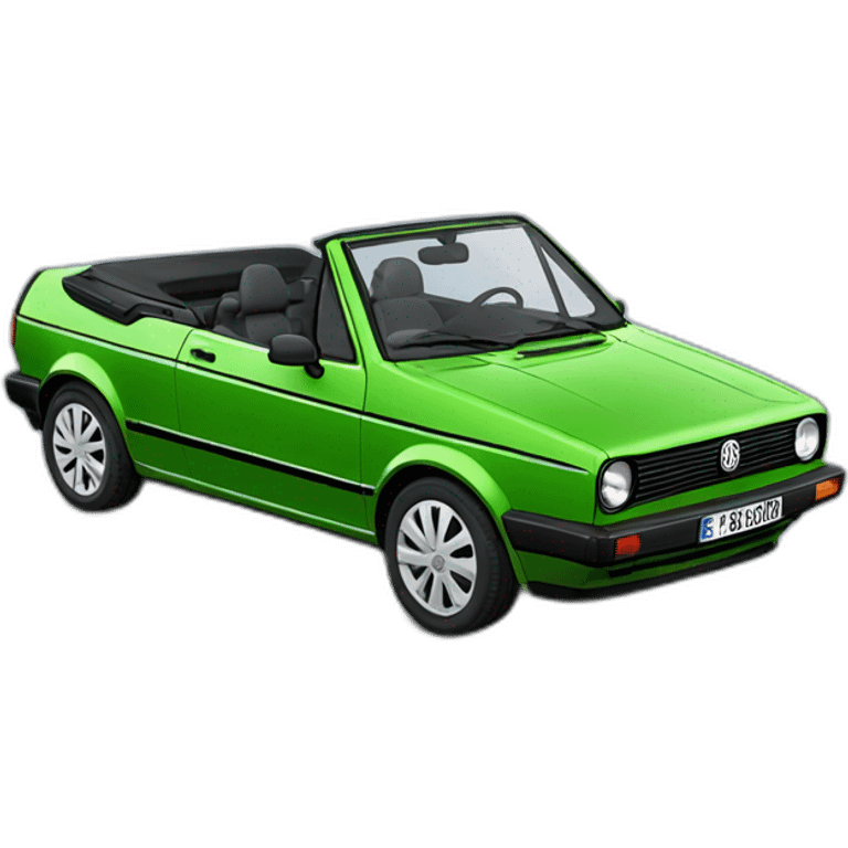 volkswagen golf 3 cabrio green emoji