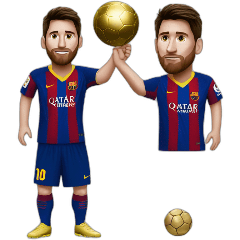 messi et le ballon d'or emoji