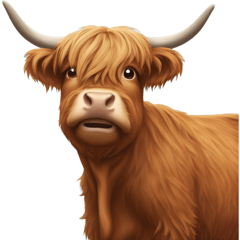 Fatty scottish highland cow emoji