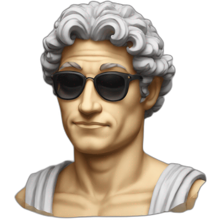 david by michelangelo full with sunglasses emoji