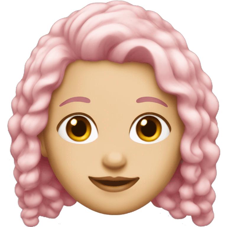 pink hair white girl  emoji