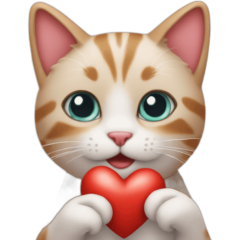 cat with heart in hands emoji