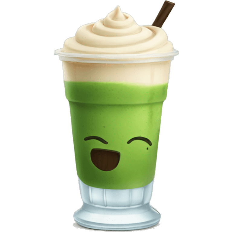 Ice latte matcha emoji