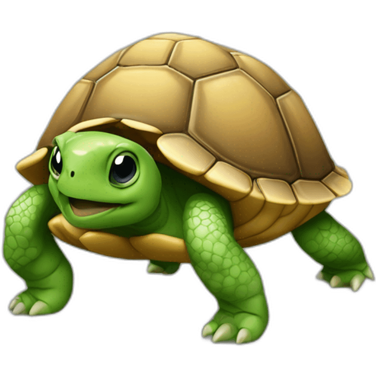 une tortue avec des jambes d'humain emoji