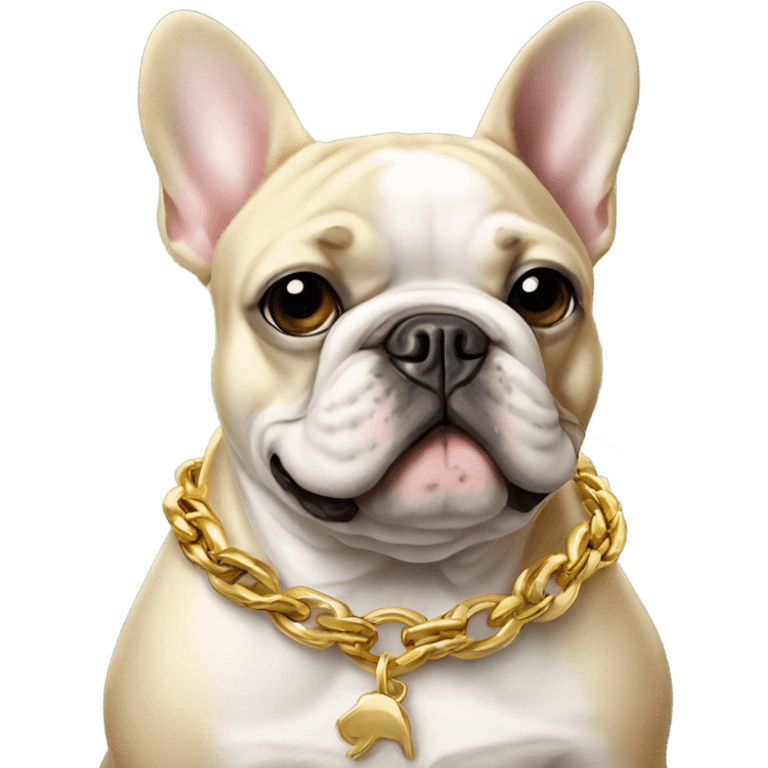 French bulldog with gold chain  emoji