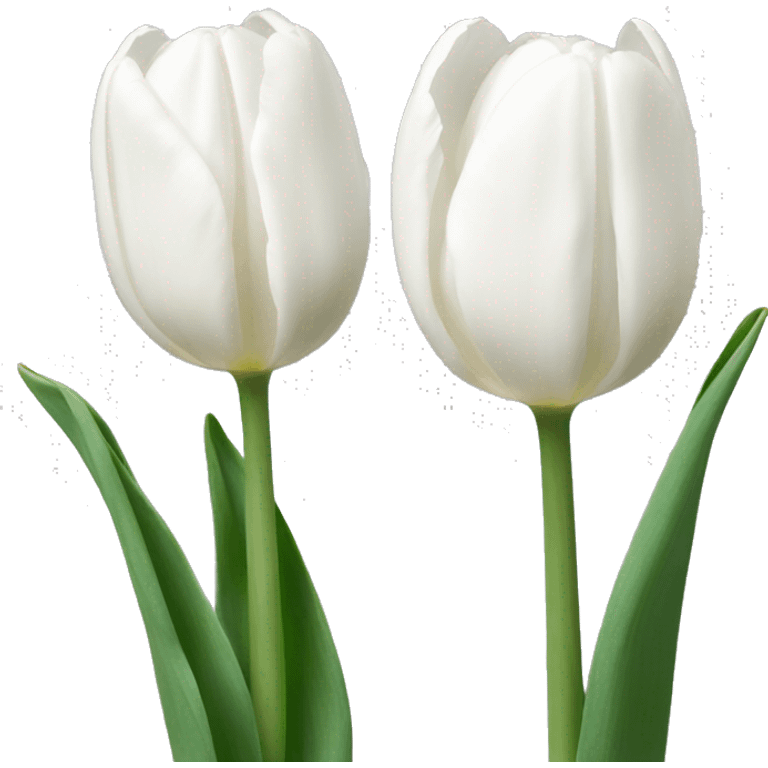 white tulips emoji