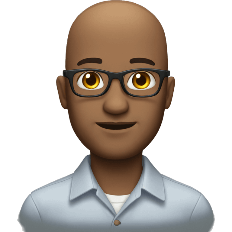 Bald husband with glasses emoji