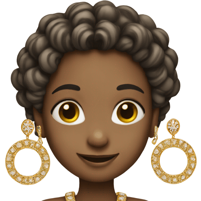 smiling girls with jewelry emoji