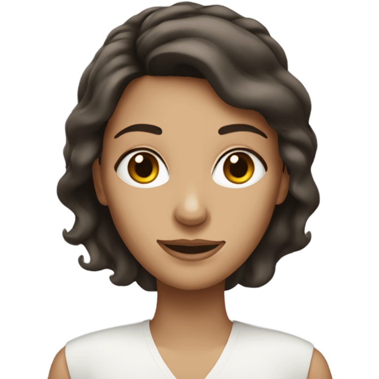 brunette white lady emoji