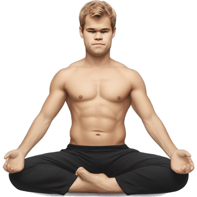 magnus carlsen doin yoga emoji