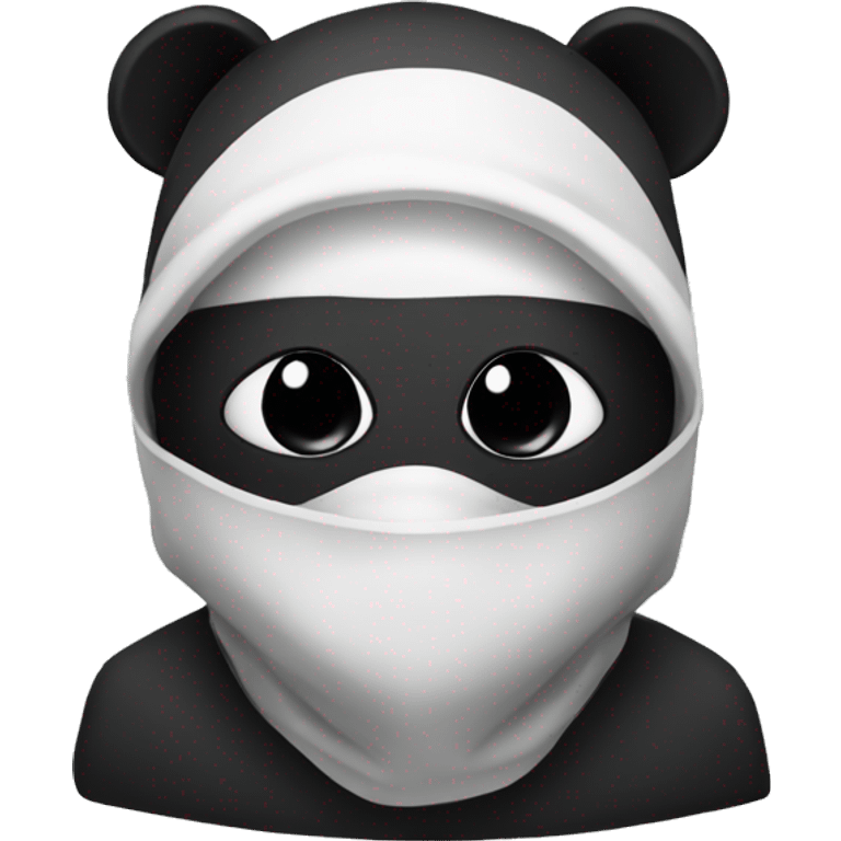 Panda wearing a balaclava emoji