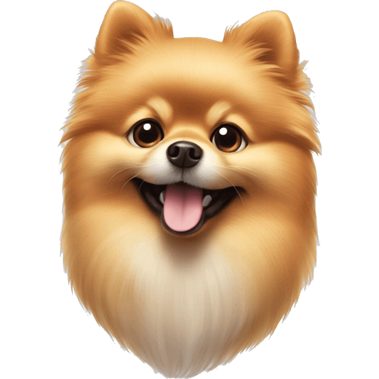 Pomeranian Spitz is smiling emoji