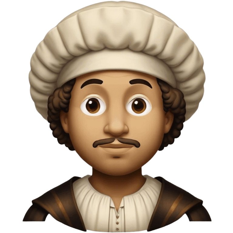 Cinematic Realistic Rembrandt Pop Culture Emoji, depicted with dramatic chiaroscuro reminiscent of the master, rendered with lifelike detail and moody historic lighting. emoji