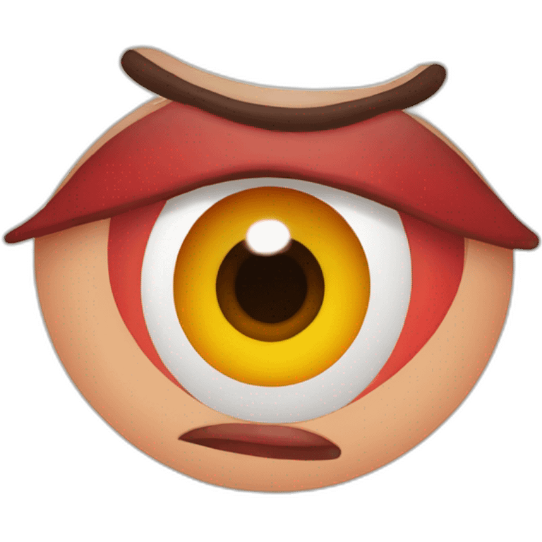 Les yeux très rouges conjonctivite emoji