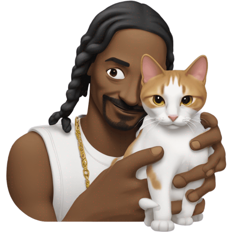 Snoop dog petting a cat emoji