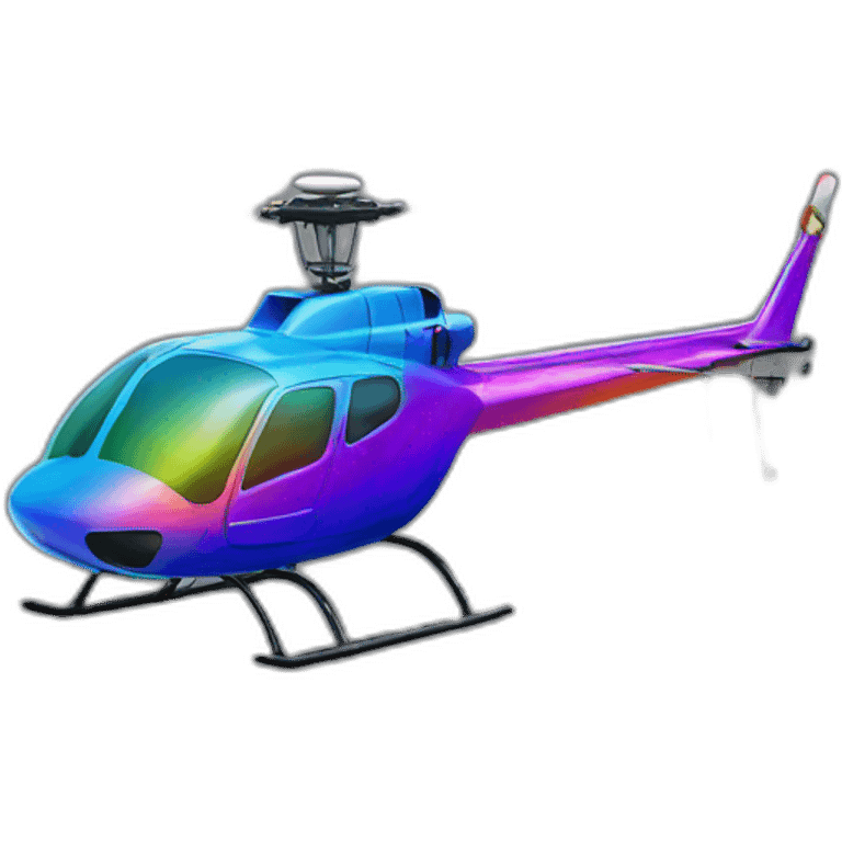 rainbow helicopter cap emoji