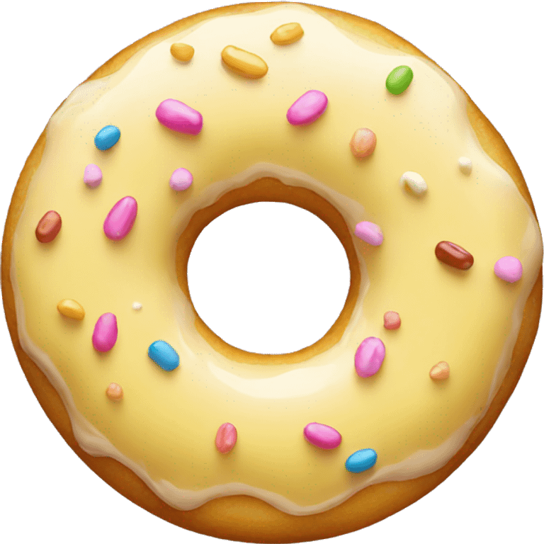 donut with light yellow glaze emoji