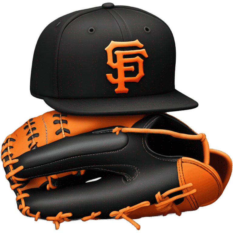 SF Giant’s baseball glove and hat emoji