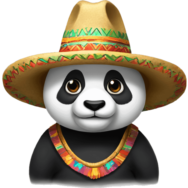 panda wearing a sombrero emoji