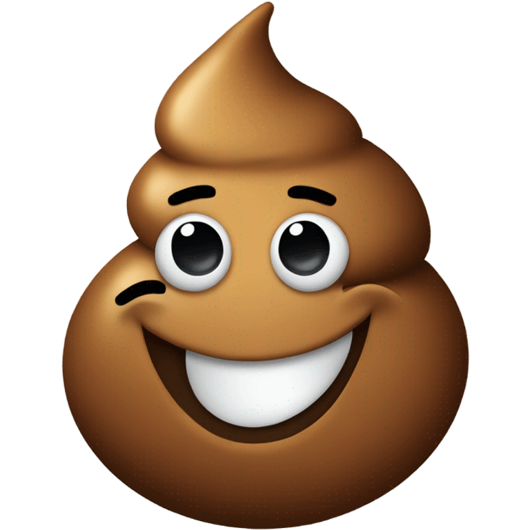 Poop emoji that is winking and blowing a kiss emoji