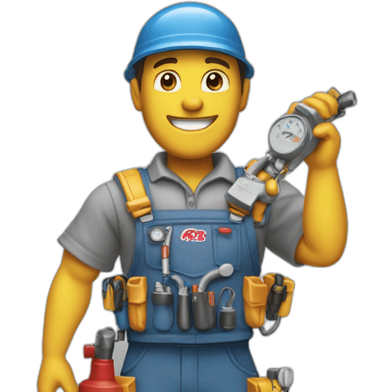 hvac technician action figure logo hd emoji