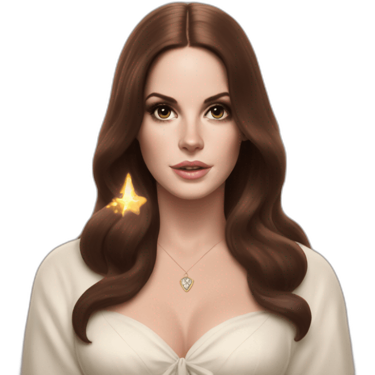 Lana Del Rey casting a spell emoji