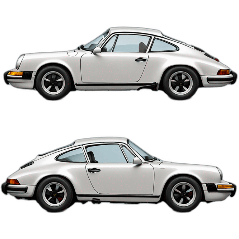 Porsche 911 1976 side view emoji