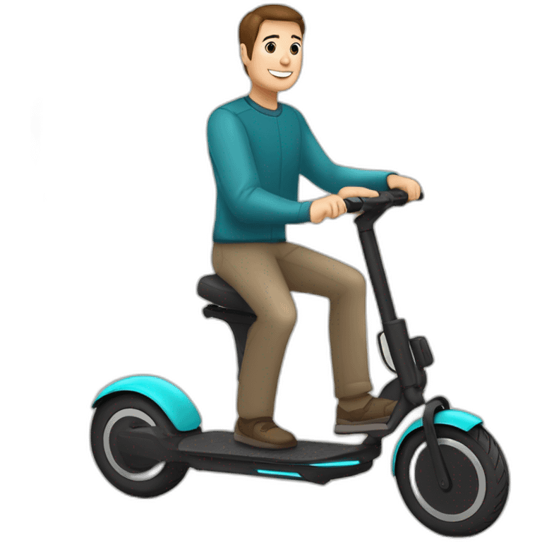 Trotinette électrique Segway avec personne emoji