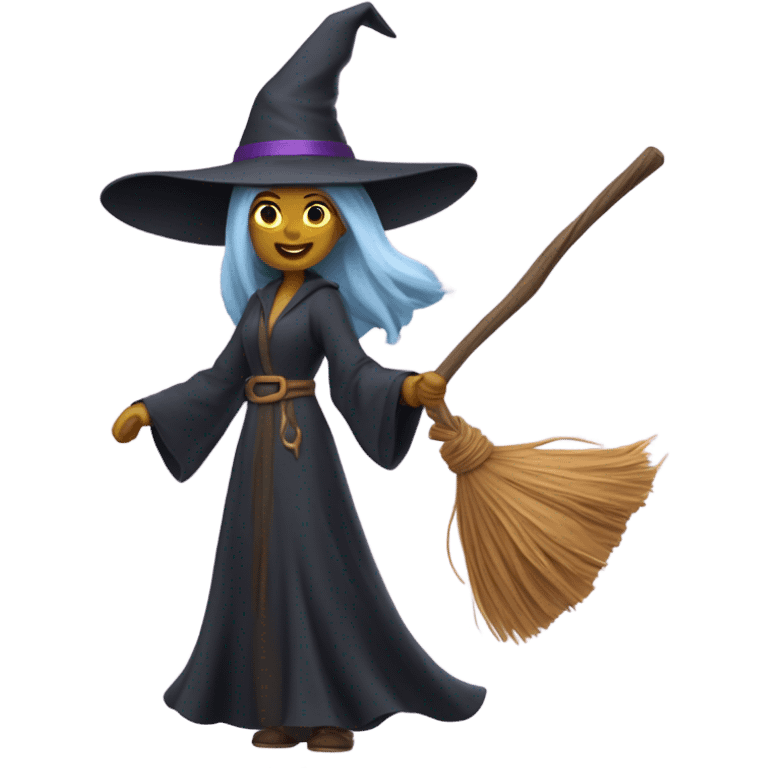 broom witch emoji