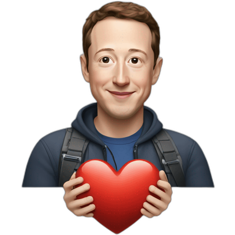 Zuckerberg and Elon musk heart emoji