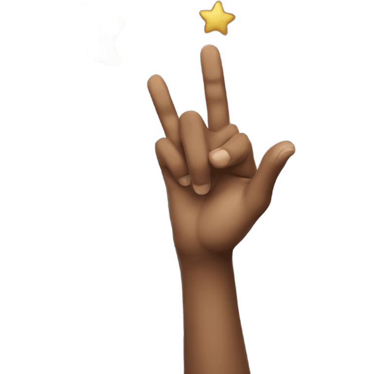 Finger shooting stars emoji