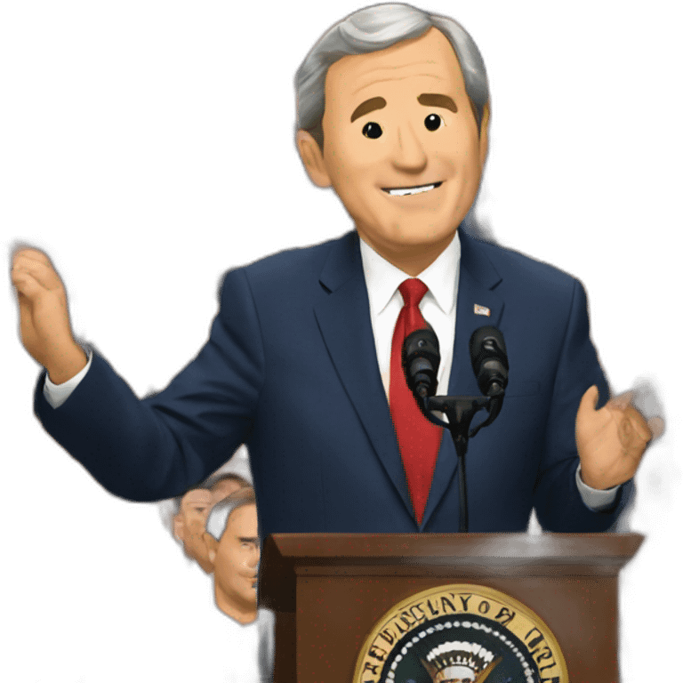 Throwing a shoe at George Bush during a speech emoji