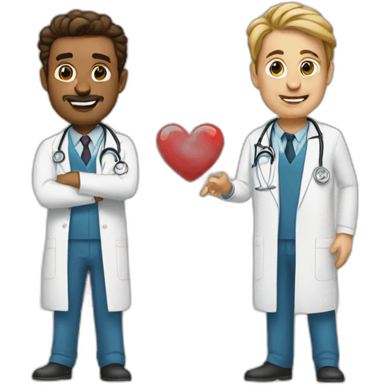 Two doctors in love emoji