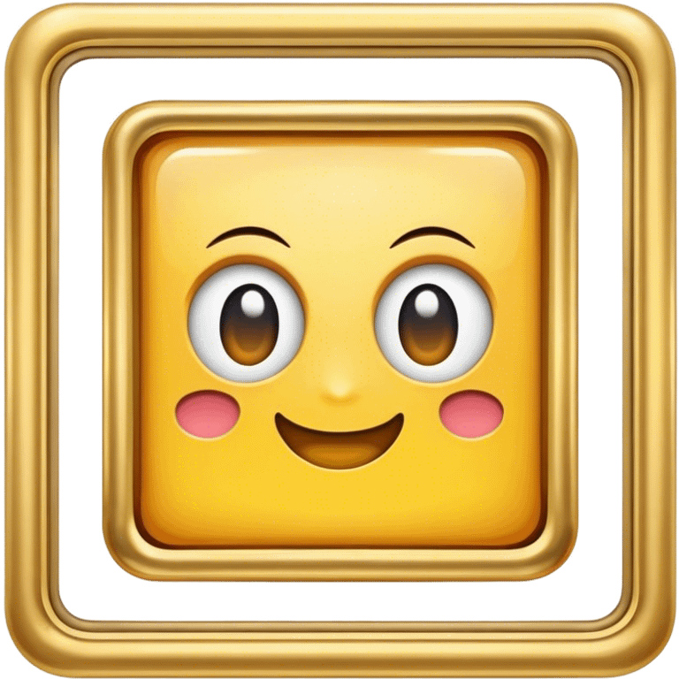 plain Square gold frame emoji