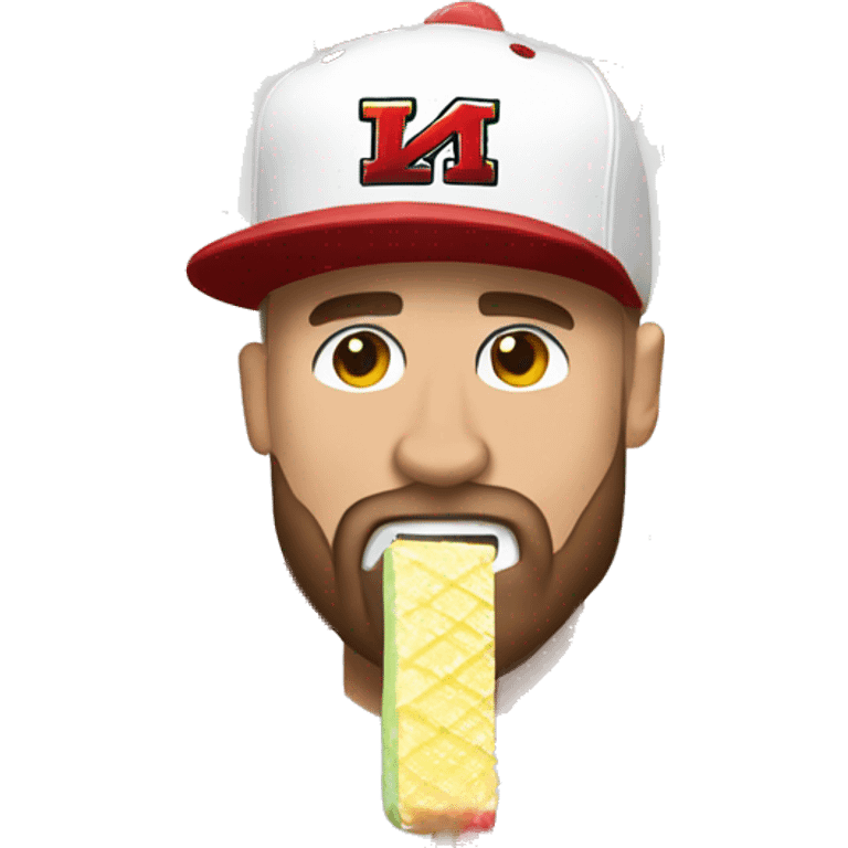 Travis kelce eating a popsicle  emoji