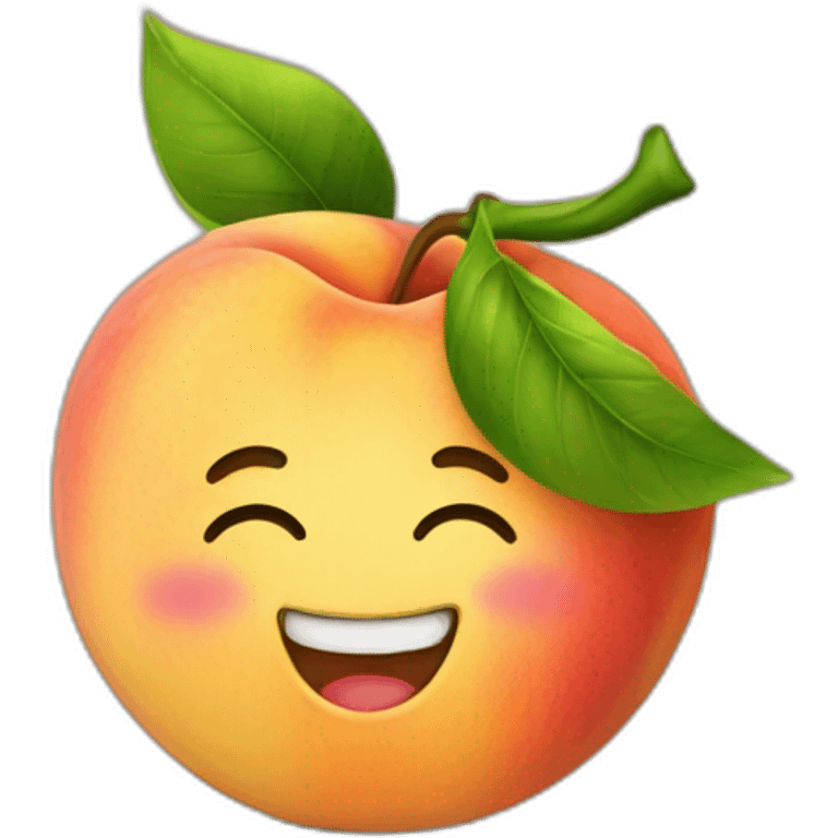 Happy peach emoji