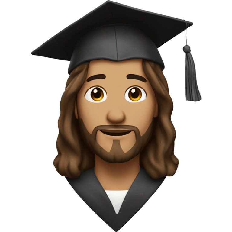 jesus Jonathan Roumie with graduation hat emoji