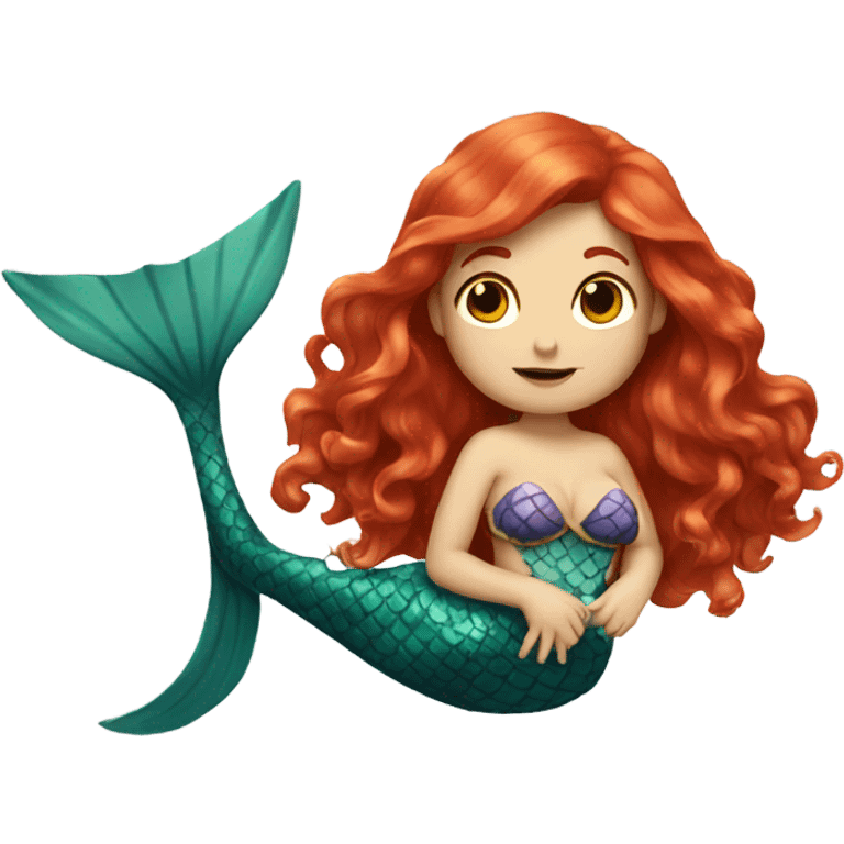 Redheaded mermaid big chest emoji